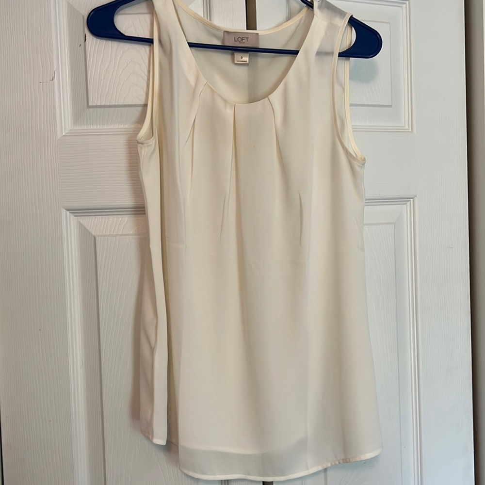 LOFT cream tank blouse